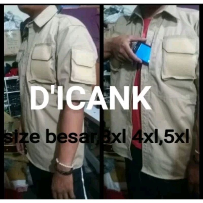 Kemeja Tactical Pendek Jumbo