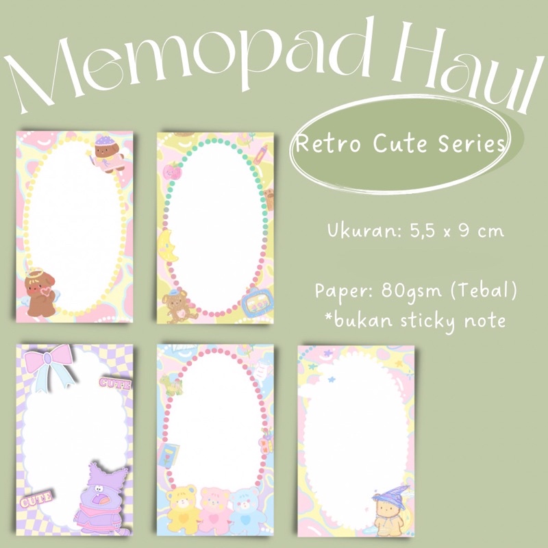 

[NEW]❤️ MEMOPAD Haul _ Retro Cute Series / Memo Notes / Aesthetic MemoPad
