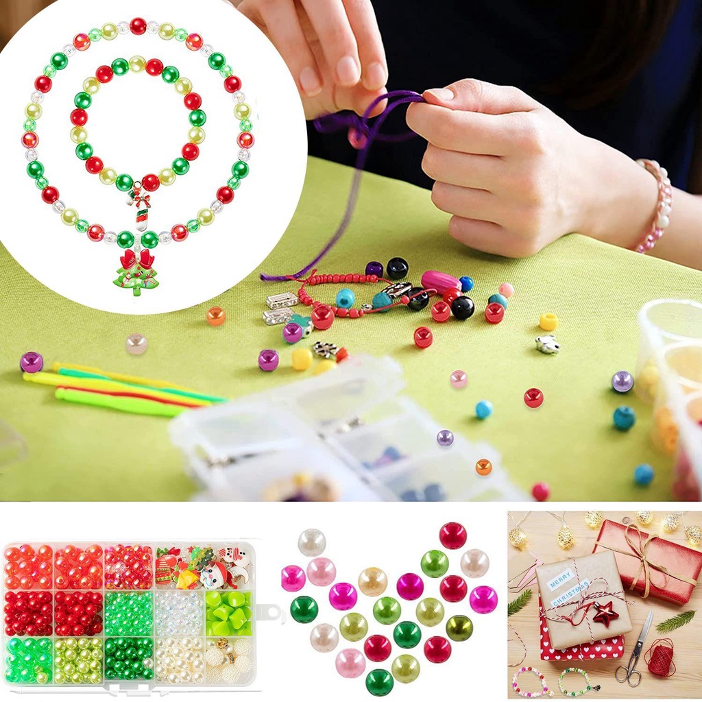 Preva Natal DIY Bead Charm Snowman Reindeer Beading Kit