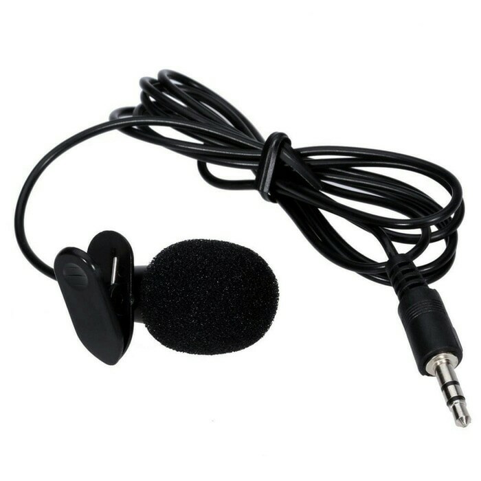 Microphone With Clip On 3.5mm Mic External Smartphone Laptop PC Pengeras Suara Shooting Vlogger