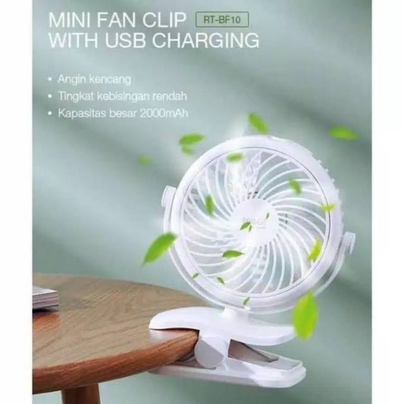 mini fan clip  RT-BF10 Robot Original portable usb rotate