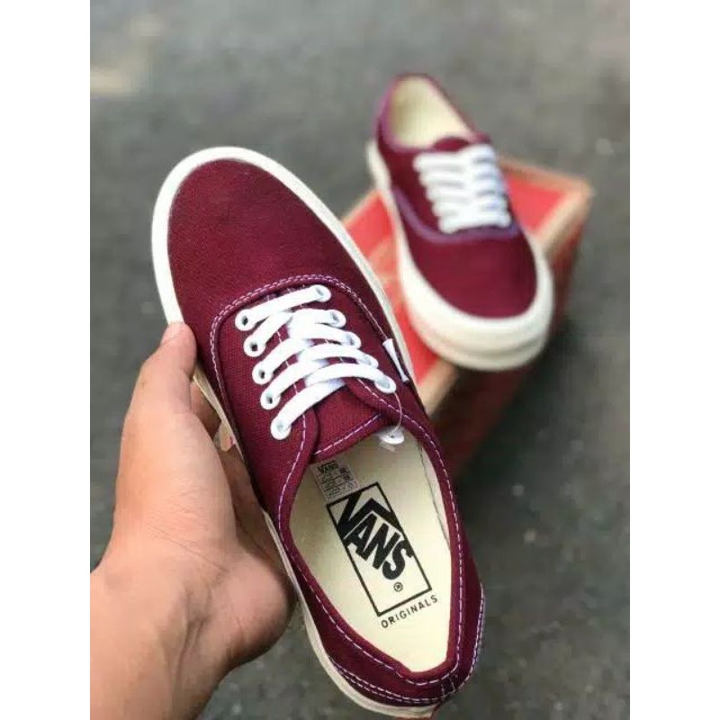 VANS AUTENTIC OG LX VAULT MAROON WHITE IMPORT BNIB 100% MADE IN CHINA WAFFLE ICC