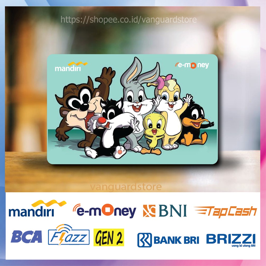 KARTU E MONEY E TOLL KARTUN BABY TAZMANIA AND FRIENDS ANIME 14 EMONEY MANDIRI FLAZZ TAPCASH BRIZZI