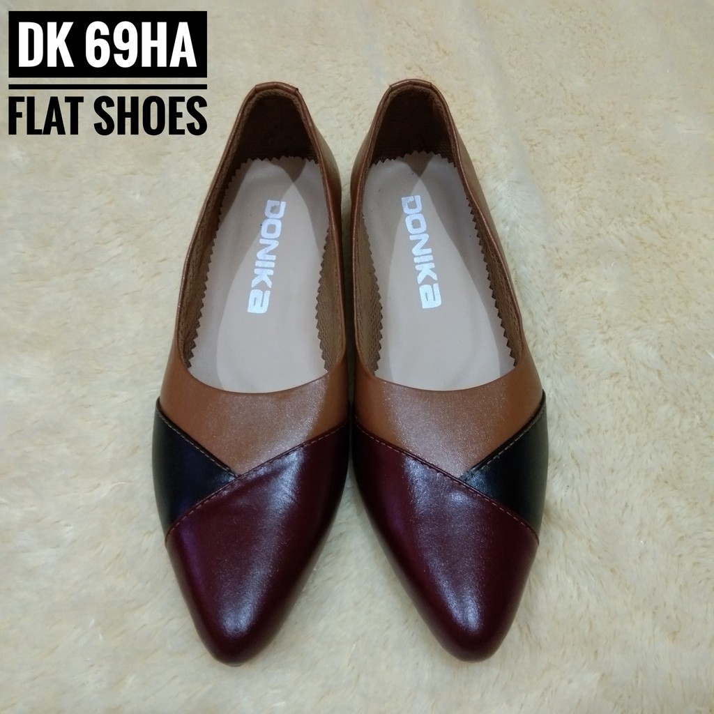 FLAT SHOES KULIT  WANITA  3 WARNA  Shopee Indonesia