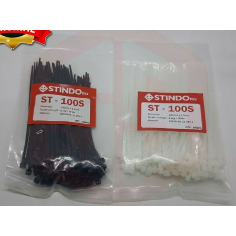 Kabel Ties Cable Ties ST-100S / ST100S 2,5x100mm (10 cm)Hitam Putih