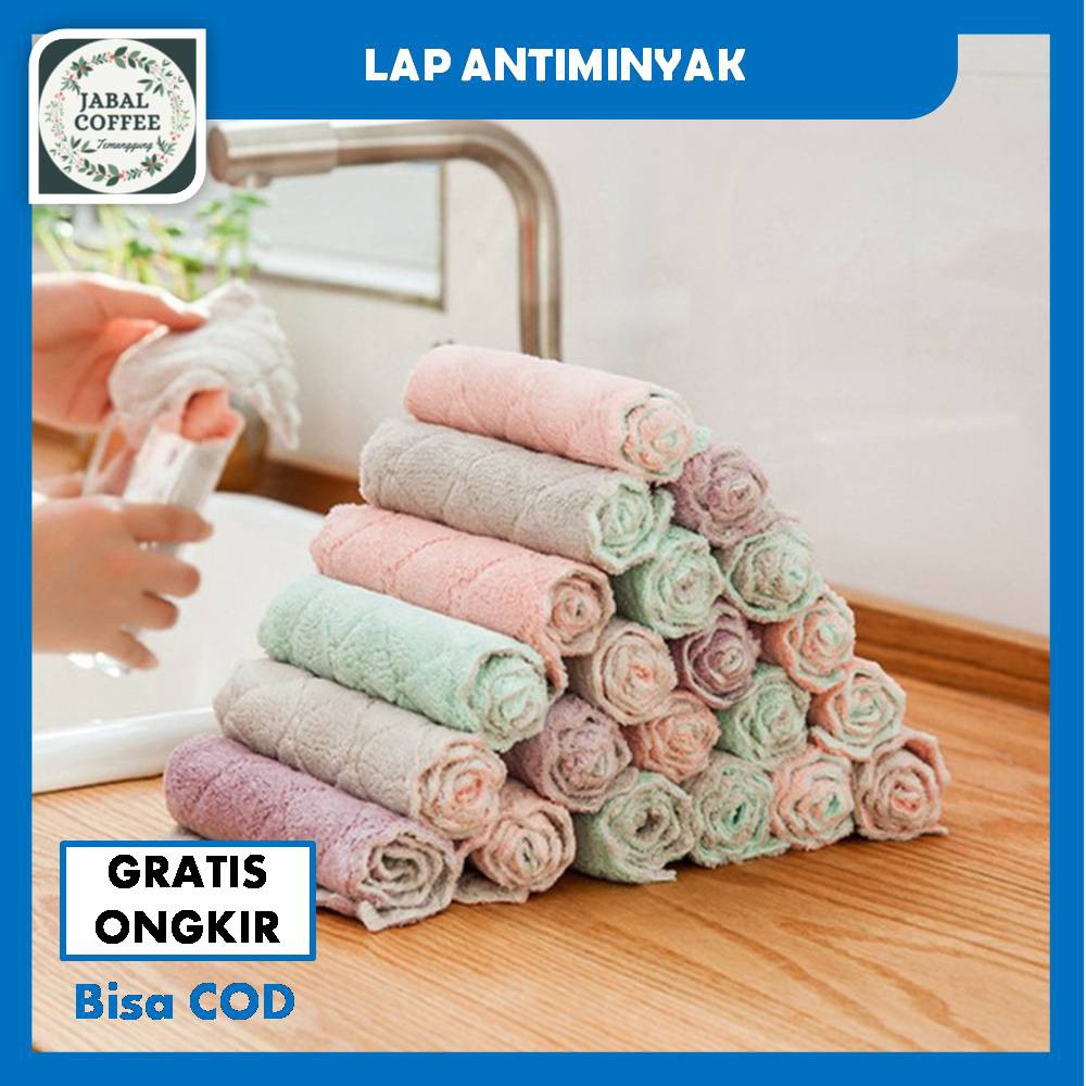 Kain Lap Piring Anti Minyak 25x14Cm / Kain Lap Dapur Microfiber / Kain Lap Dapur Anti Minyak J102