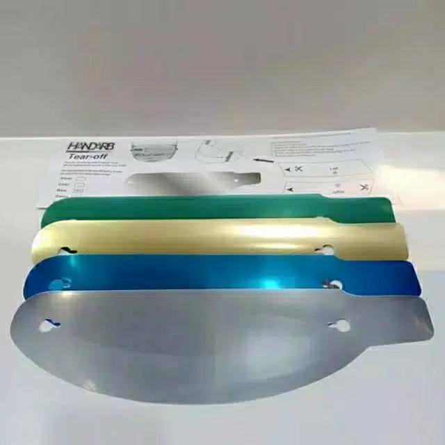 Tear off/kaca taer off pnp kyt /NHK Ttc Nfr Iridium Silver gold blue green universal(murah)