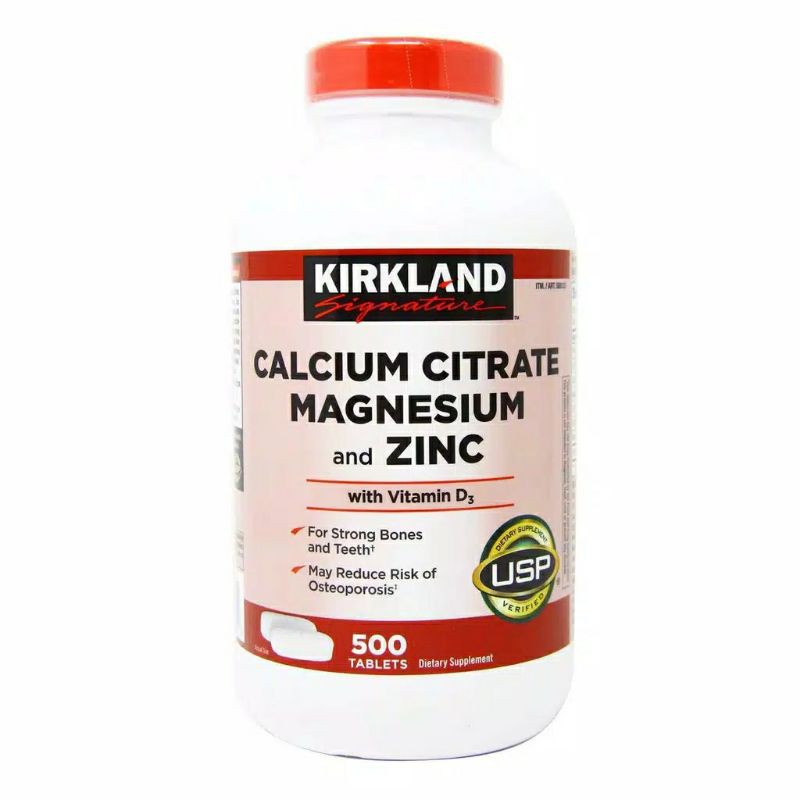 KIRKLAND &quot;SIGNATUREE&quot; CALCIUM CITRATE MAGNESIUM ZINC WITH VITAMIN D3 500 TABLET