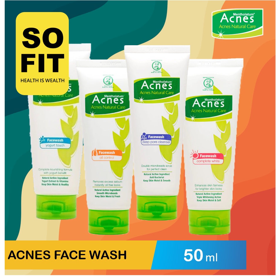 Acnes Face Wash 50ml / Acnes Sabun Cuci Muka