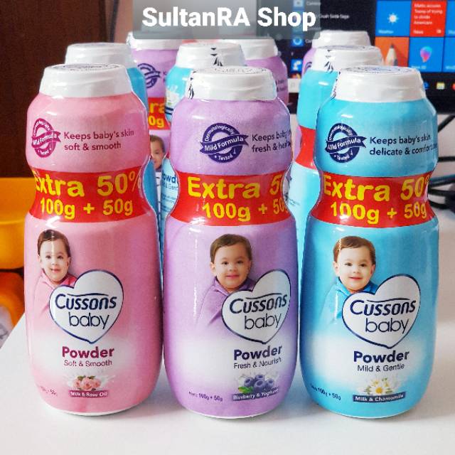 Cussons Baby Powder Extra 50% (100g + 50g) / Bedak Bayi