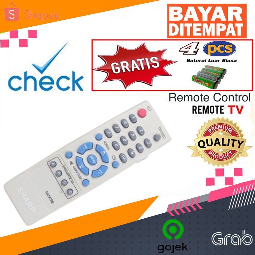 Remot Remote TV Sharp Alexander Tabung / Slim / Flat GA797SB SHARP