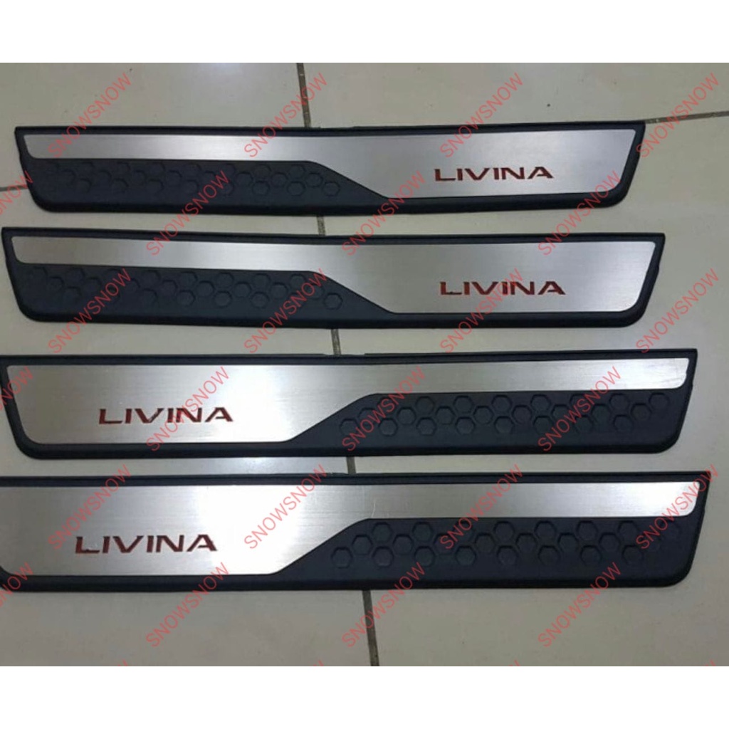 Sillplate Samping Nissan Livina 2019 2022 UP Hitam Stainless