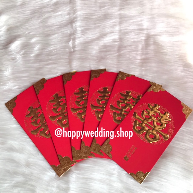 

Angpao Panjang Pengantin Shuang xi / Angpao panjang Wedding 6pc