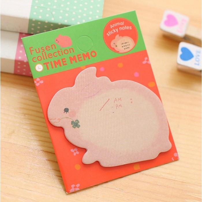 

dj.store01_ Sticky Notes Motif HewanTempelan Kertas Catatan Memo Note Karakter - KELINCI