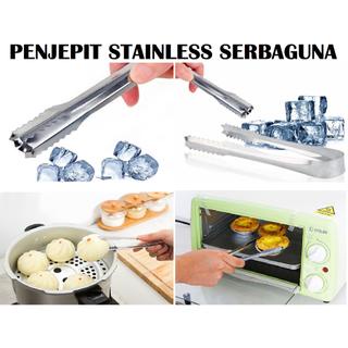 PA  Penjepit Multifungsi Jepitan Mini Stainless Steel 15cm Capitan Es Batu Salad Buah Gorengan Kue Roti BBQ Barbeque Ice Cube Gula Batu Pinset Alat Jepit Makanan Food Tong Tongs Thongs Serbaguna PR109