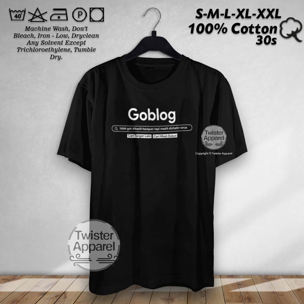 Kaos Plesetan Google Goblog Parodi Lucu Baju Cewe Cowo Cotton Combed 30s Aneka Warna TW5911