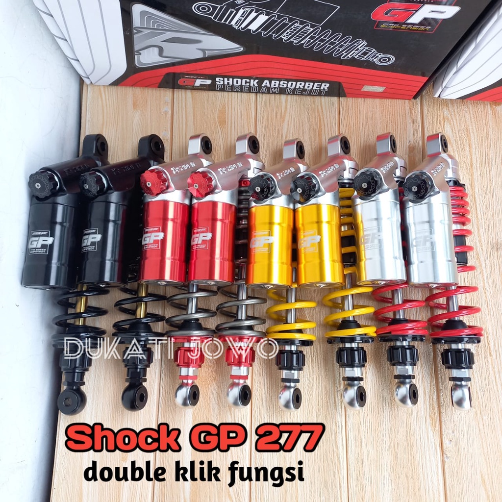 Shock Skok Tabung Ride It Gp 277 RDC Double klik fungsi Shockbreaker 320mm 340mm CB GL MP Tiger Jupiter Z Viz R Vega Vega Force Force