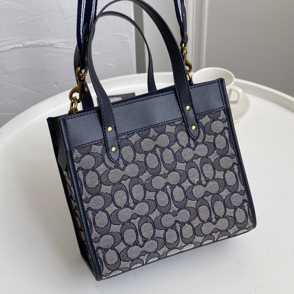 TAS WANITA navy TOTEBAG SLING BAG WANITA TOTE 22 TAS JINJING IN SIGNATURE navy EDITION 3865