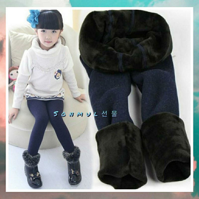 KIDS GIRLS WINTER THERMAL LEGGING IMPORT CELANA LEGGING ANAK MUSIM DINGIN