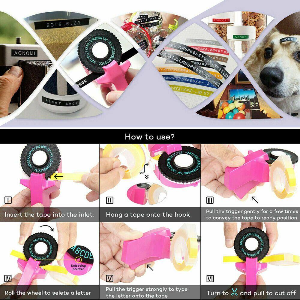 TOP Mesin Ketik Portable Lettering|Hand Tool Label Maker/Alat Pembuat Label Tangan/Hand Tool Label Maker