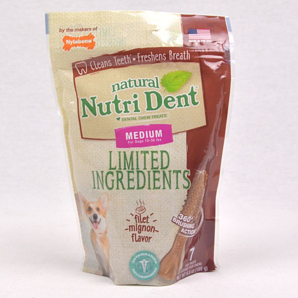 

NYLABONE Snack Anjing Dental NUTRIDENT Fillet Mignon Medium 7pcs
