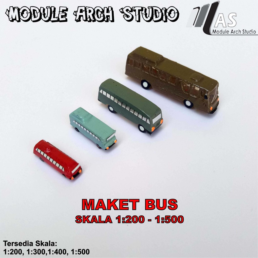 Maket Bus Skala 200-500 - Miniatur Bus