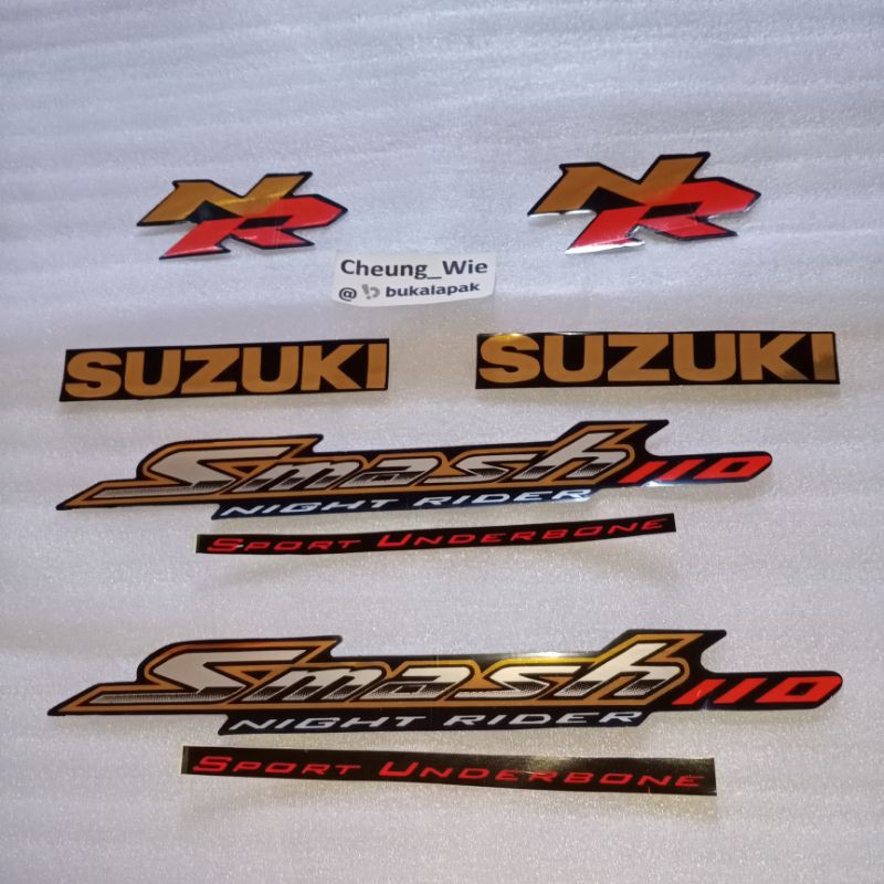 Lis stiker striping body suzuki new smash NR 110 hitam Night RaiderKualitas bagus