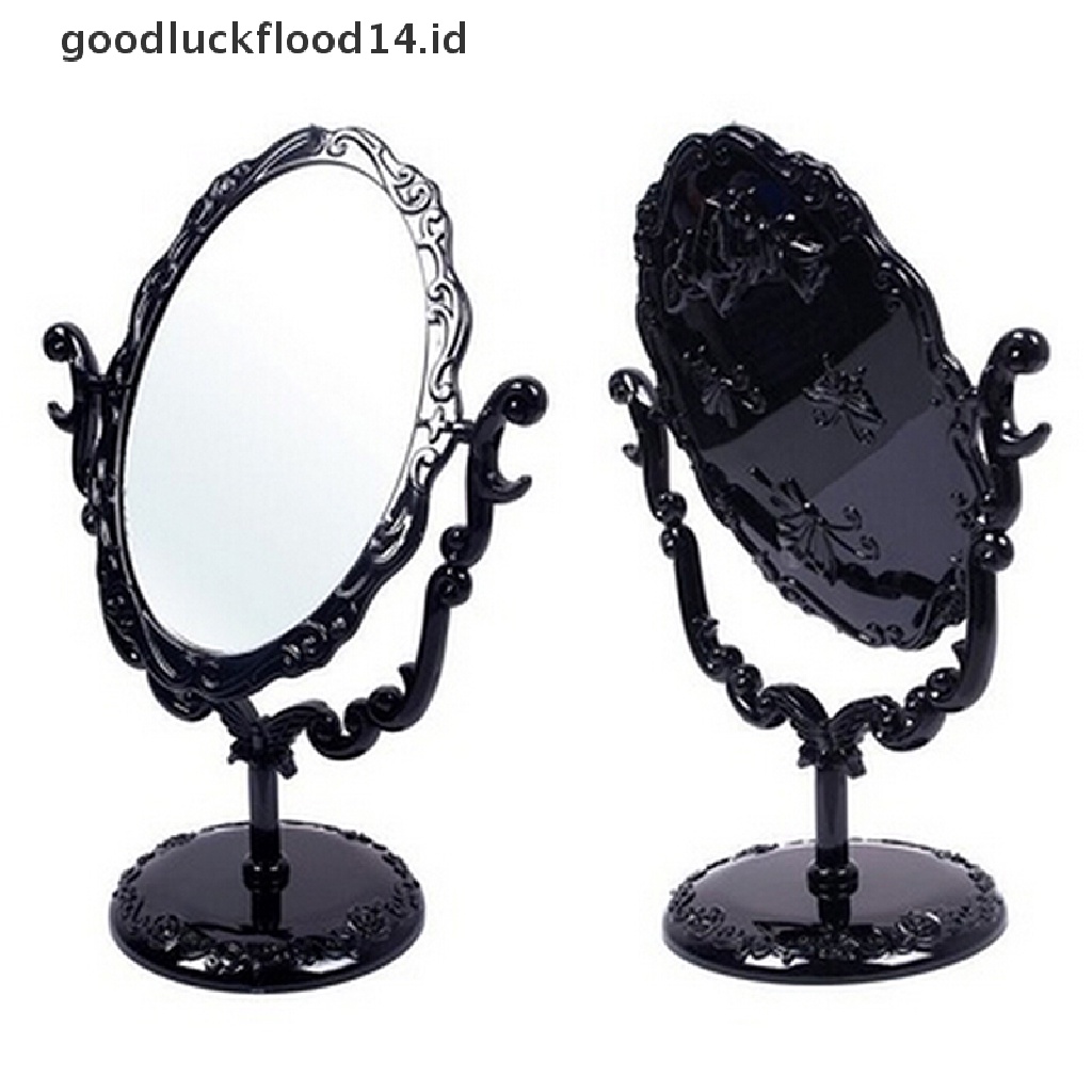 [OOID] Hot New Girl Desktop Rotatable Gothic Rose Makeup Stand Mirror Black Butterfly ID