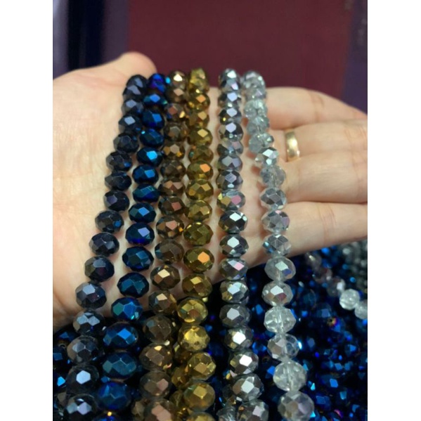 ✨NAGIHI✨ Kristal Ceko Metalik 8mm/ kristal ceko murah