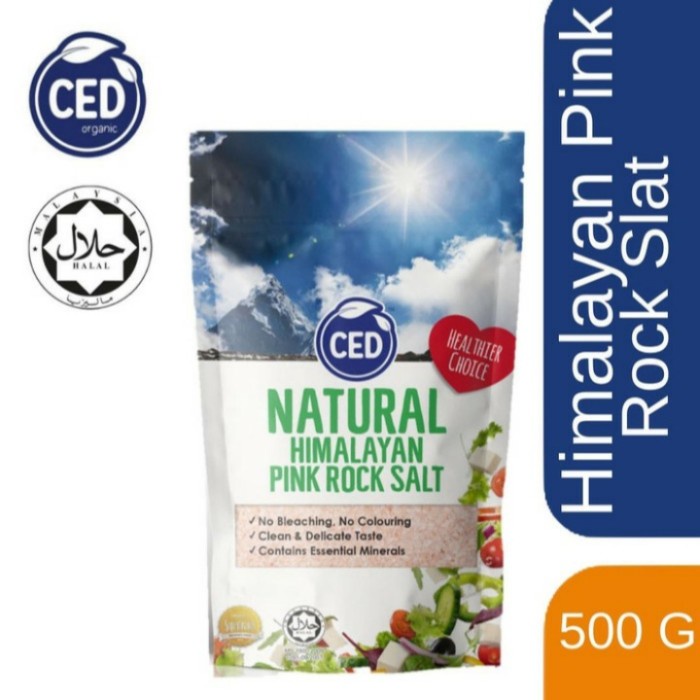 

Natural Himalayan Pink Rock Salt CED / Garam Himalayan 500gr - Standard