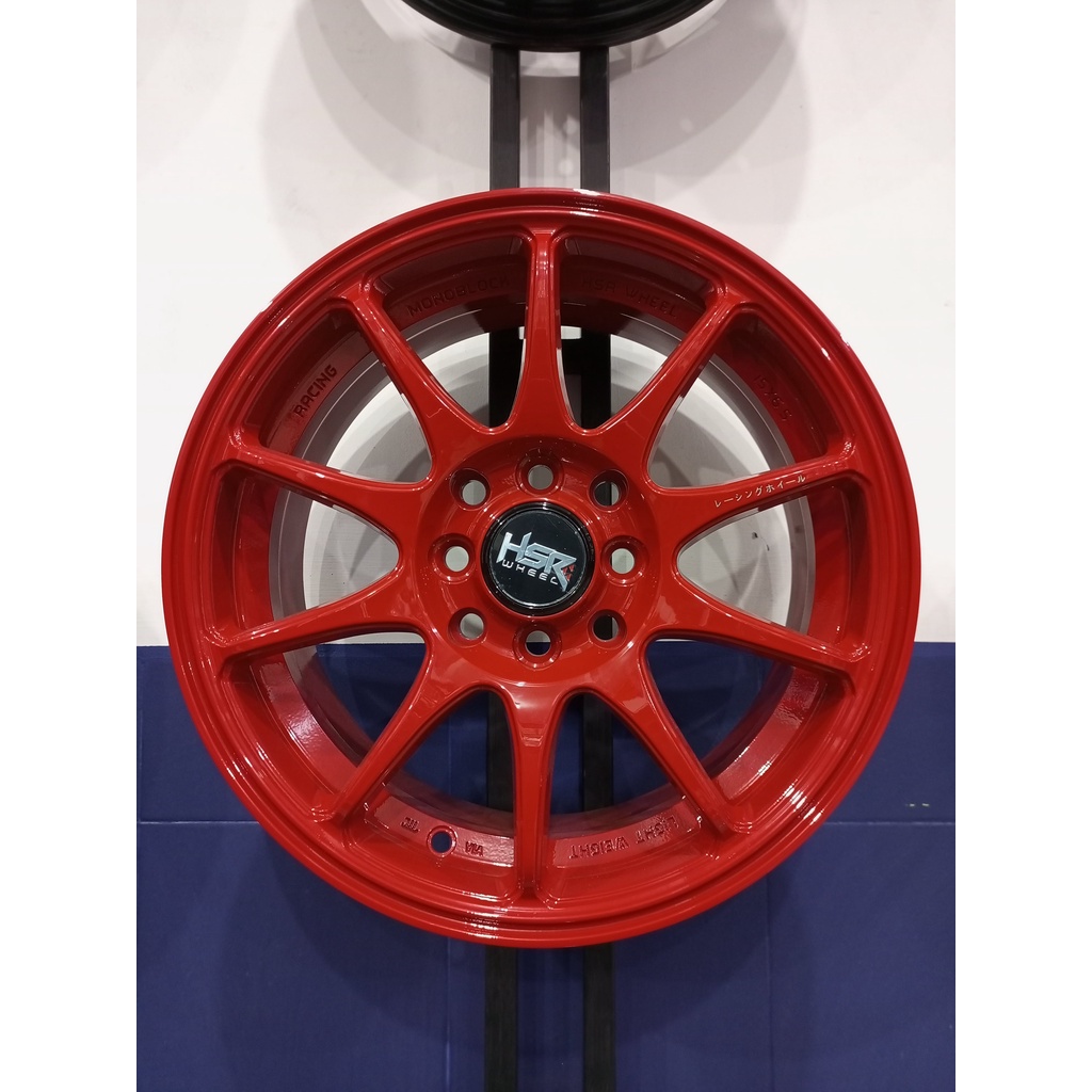 Velg mobil standar Brio RS R15 HSR Indy Boroko 05 Ring 15 Warna Merah Pcd 4x100 & 4x114,3