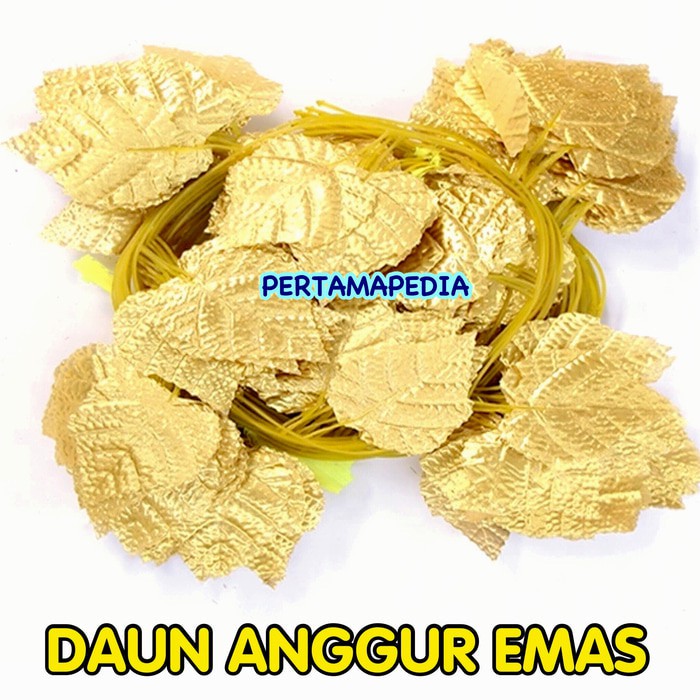 TERBARU DAUN RAMBAT HIASAN/ DAUN RAMBAT DEKORASI / DAUN WARNA EMAS/ AQUARIA BERKUALITAS