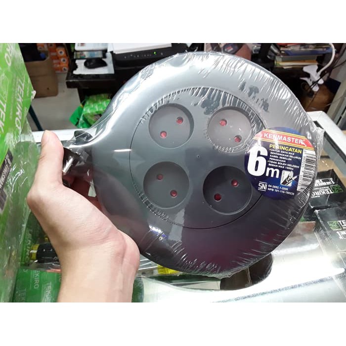 KABEL ROLL 6 METER KENMASTER / KABEL ROLL 2 LUBANG KENMASTER
