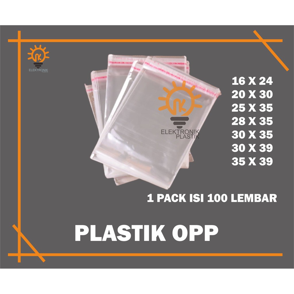 

(100 lembar) Plastik OPP 15x24 16x24 20x30 25x35 30x35 dll Kemasan Baju Jaket Jilbab-Packing Olshop