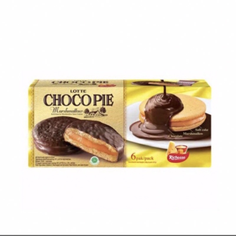 

Lotte Chocopie Marshmallow 28 gram (1 pack isi 12 pcs)