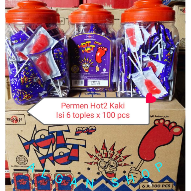 

Permen Hot Hot Kaki 1 Toples 100 Pcs Hot Hot Pop Candy Kembang Gula Rasa Permen Jadul Snack Serbaguna