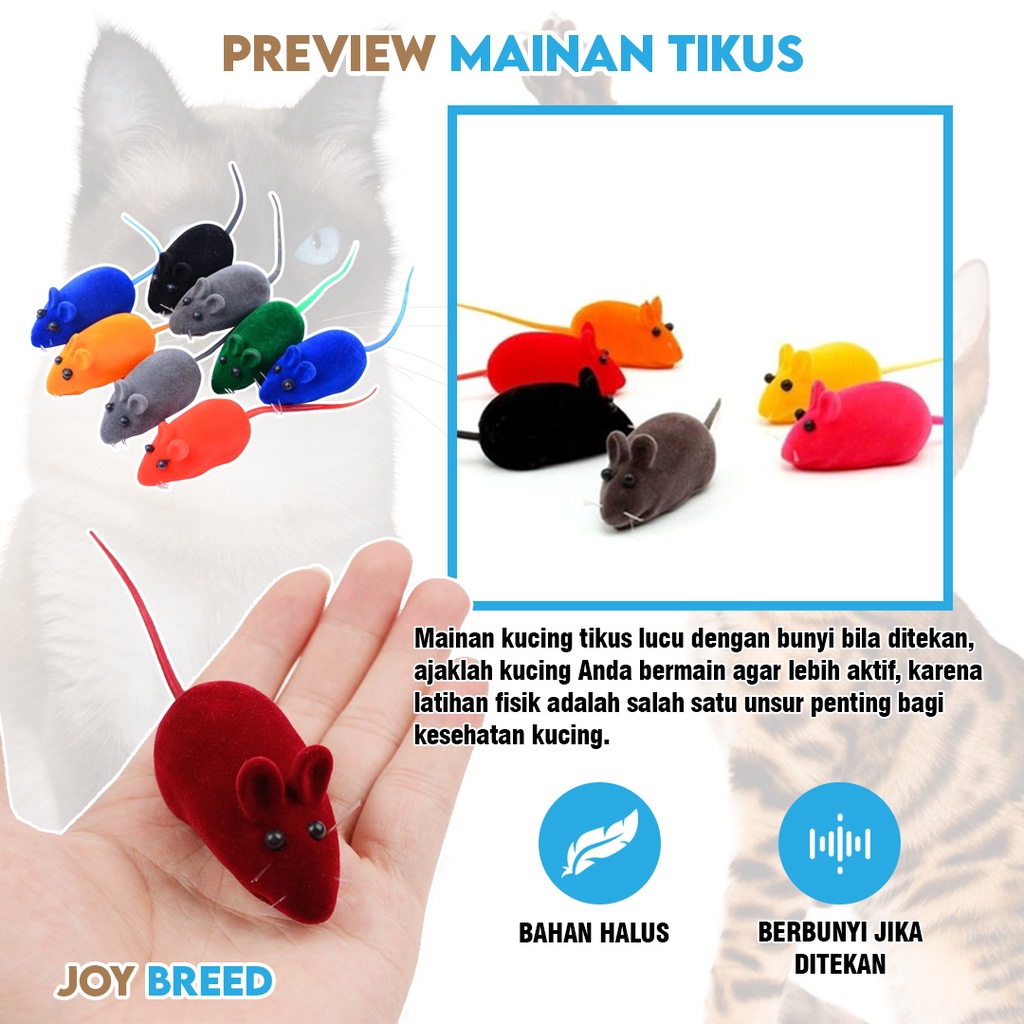 MAINAN KUCING TIKUS BISA BUNYI BILA DITEKAN CAT TOYS MURAH