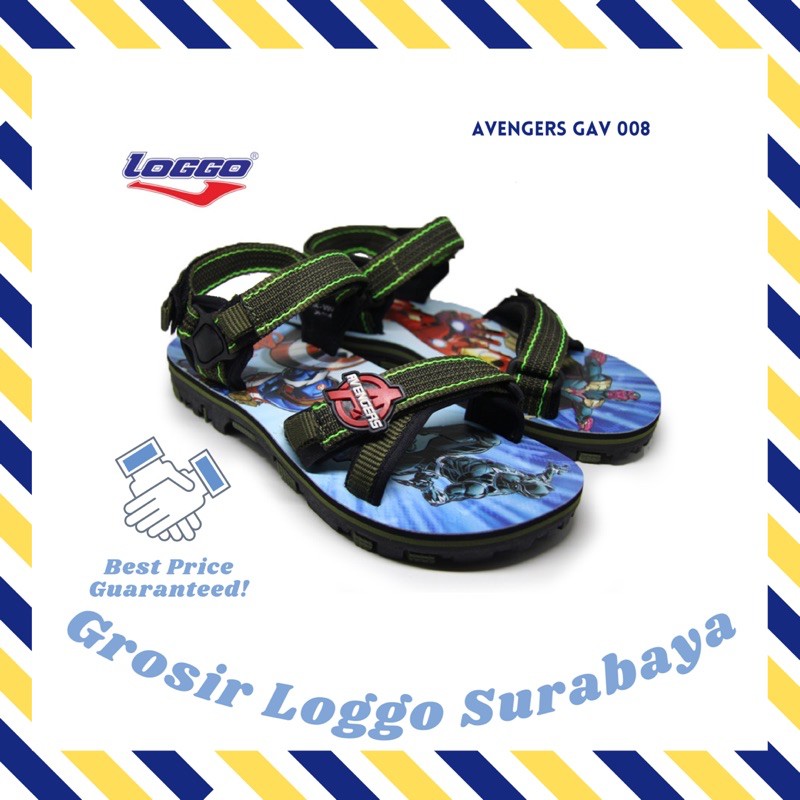 Loggo Sandal Avengers Gav 008 sepatu sandal anak