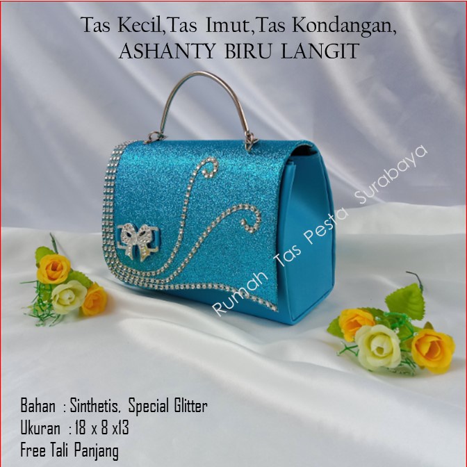 Tas Kecil,Tas Imut,Tas Kondangan,ASHANTY BIRU LANGIT