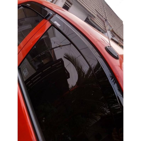 Talang Air BRIO 2011-2017 Slim Sun Visor Solid Black Brio Model Lama