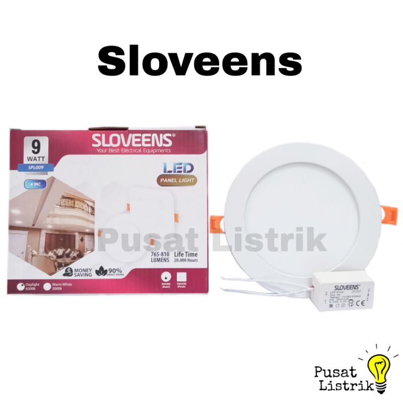 Downlight Panel LED 9watt Bulat Sloveens Downlight LED 9w Bulat