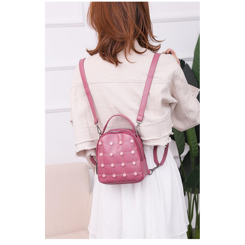 TAS HAPPY KPC8727 Tas batam dan tas import wanita model Ransel 1kg bisa 3 tas EL161 LT1683  CR7173