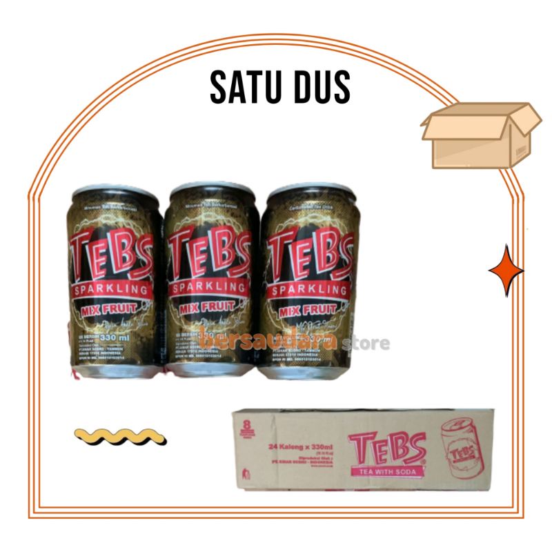 

TEBS Sparkling Soda Mix Fruit Kaleng 330ml satudus isi 20pcs