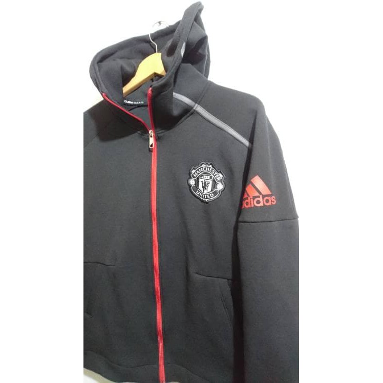 Jual JAKET HOODIE MANCHESTER UNITED Z N E ANTHEM HITAM GRADE ORI PREMIUM Limited