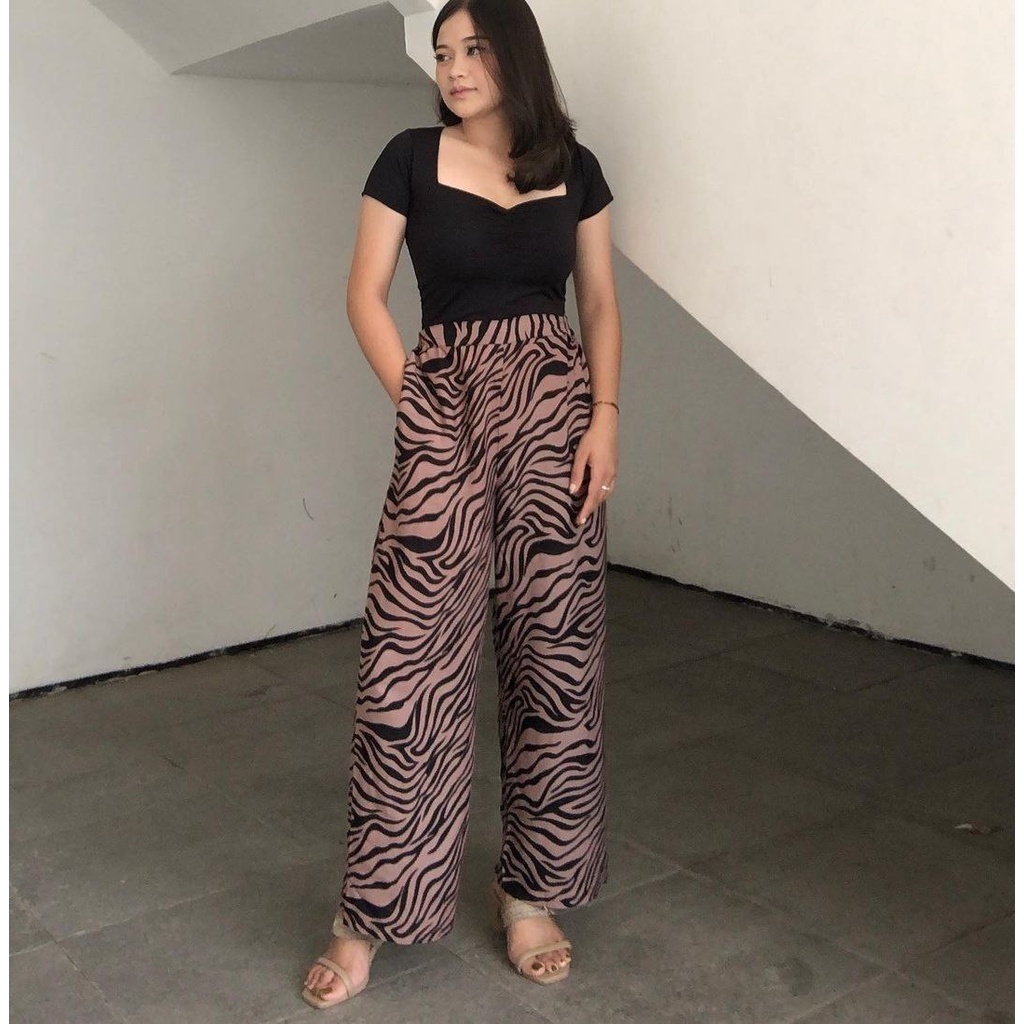 KULOT RAYON HIGHWAIST MOTIF ZEBRA/ZEBRA HIGHWAIST CULLOTES