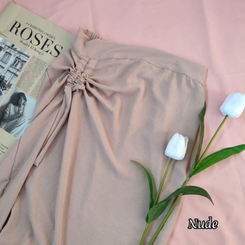ROK TALI SERUT SAMPING WANITA TERBARU/ROK SERUT CRINGKLE AIRFLOW