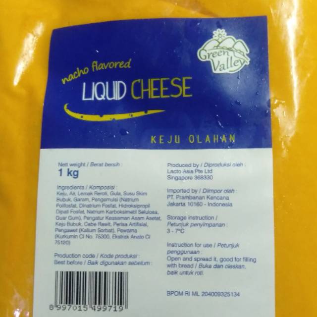 

LIQUID CHEESE NACHO FLAVORED GREEN VALLEY CHEESE CREAM 1KG