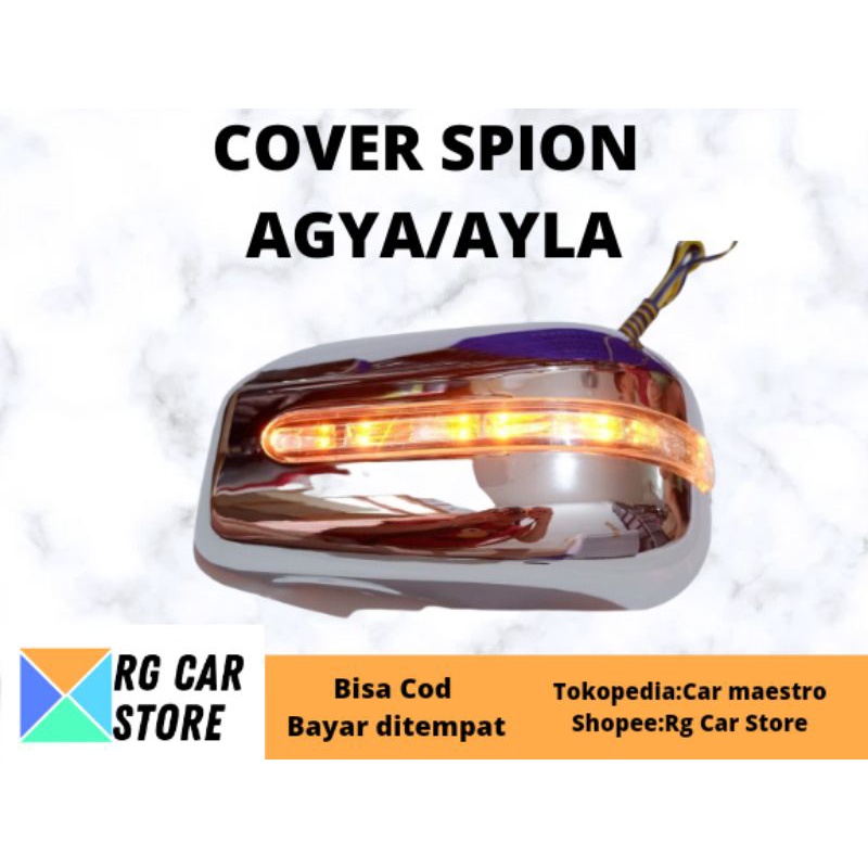 COVER SPION AYLA 2016-2022 WARNA CHROME PLUS LAMPU SEIN