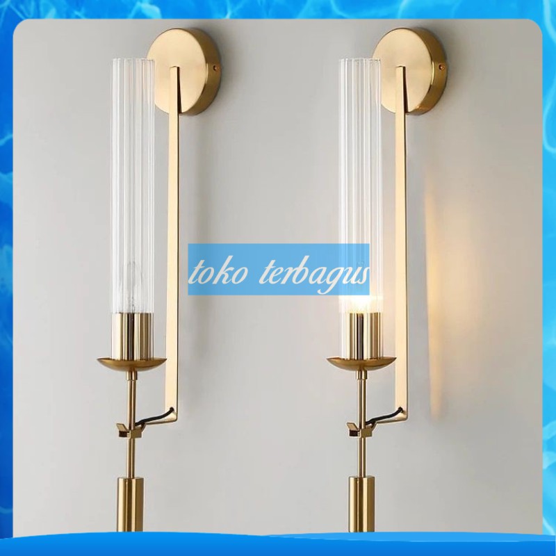 Lampu Dinding Hias Gold Luxury Premium Wall Lamp Fontanelle Single