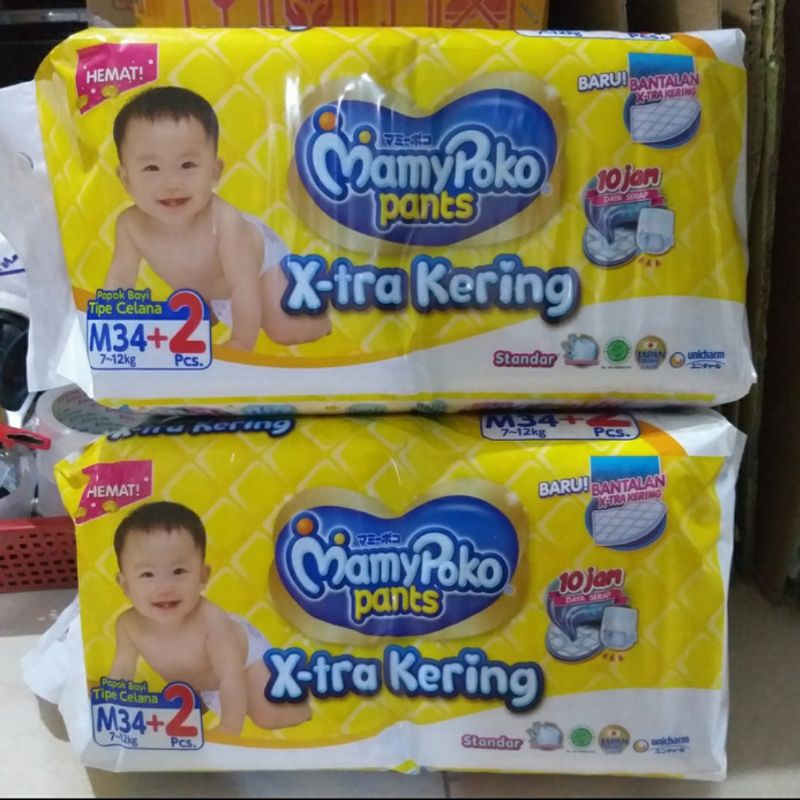 MamyPoko Pants Xtra Kering standar S40 M32 L28 XL 26 XXL 24